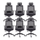 Modern Desk Chair Mesh Computer Chair High-Back Chair for Office Matte Black 6 Piece Set Clearhalo 'furn' 'furn_office_chair' 'Furniture' 'Office Chairs' 'Office Furniture' 'office_chair' 6267672