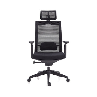 Modern Desk Chair Mesh Computer Chair High-Back Chair for Office Matte Black 1 Piece Clearhalo 'furn' 'furn_office_chair' 'Furniture' 'Office Chairs' 'Office Furniture' 'office_chair' 6267677