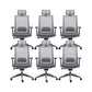 Modern Desk Chair Mesh Computer Chair High-Back Chair for Office Grey 6 Piece Set Clearhalo 'furn' 'furn_office_chair' 'Furniture' 'Office Chairs' 'Office Furniture' 'office_chair' 6267683