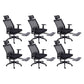 Modern Desk Chair Mesh Computer Chair High-Back Chair for Office Black 6 Piece Set Clearhalo 'furn' 'furn_office_chair' 'Furniture' 'Office Chairs' 'Office Furniture' 'office_chair' 6267692
