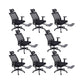 Modern Desk Chair Mesh Computer Chair High-Back Chair for Office Black 8 Piece Set Clearhalo 'furn' 'furn_office_chair' 'Furniture' 'Office Chairs' 'Office Furniture' 'office_chair' 6267693