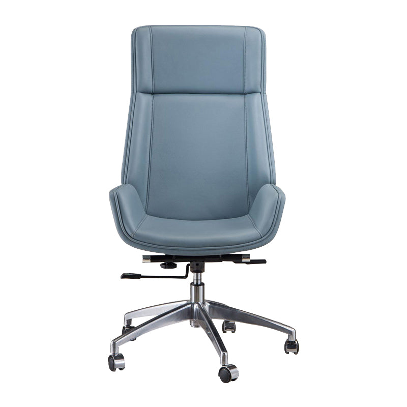 Silla de escritorio de estilo moderno, silla de oficina con respaldo medio/alto para ordenador de cuero