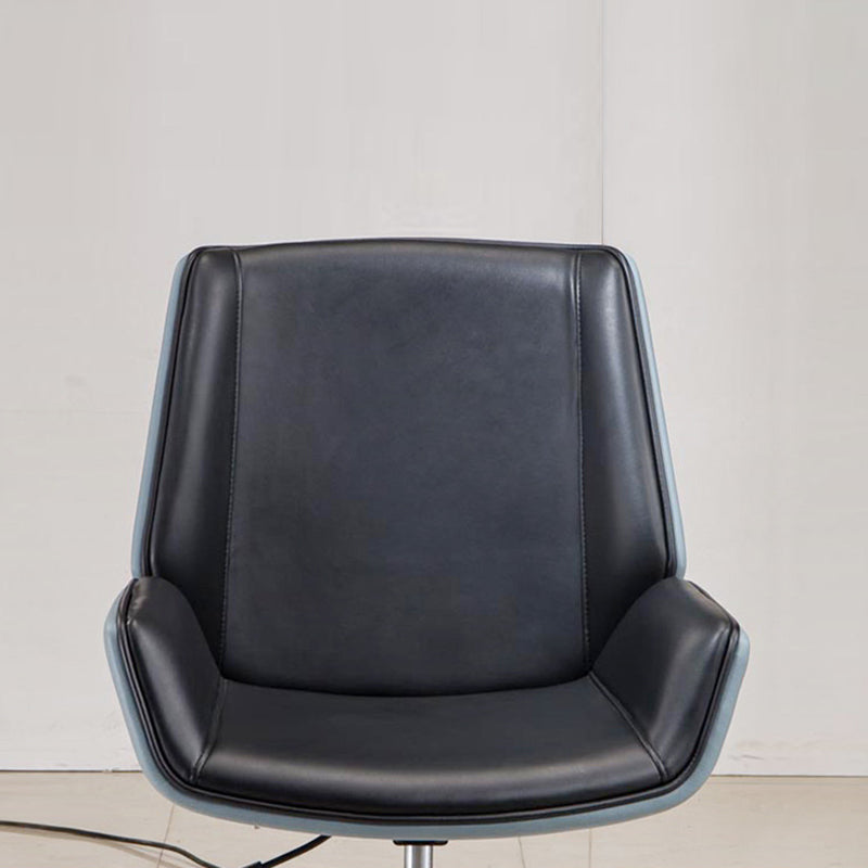 Silla de escritorio de estilo moderno, silla de oficina con respaldo medio/alto para ordenador de cuero