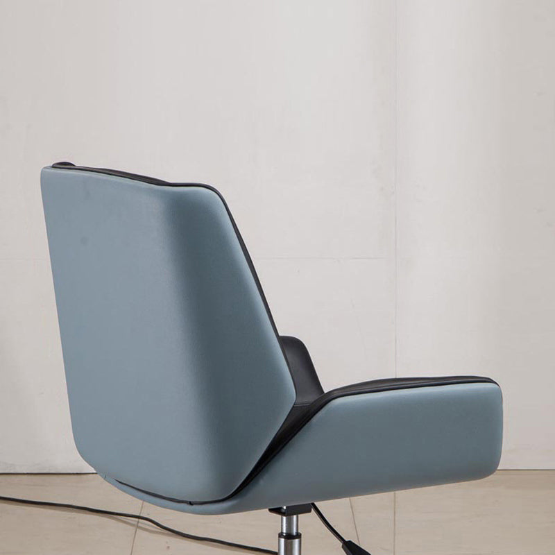 Silla de escritorio de estilo moderno, silla de oficina con respaldo medio/alto para ordenador de cuero