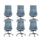 Silla de escritorio de estilo moderno, silla de oficina con respaldo medio/alto para ordenador de cuero