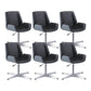 Silla de escritorio de estilo moderno, silla de oficina con respaldo medio/alto para ordenador de cuero
