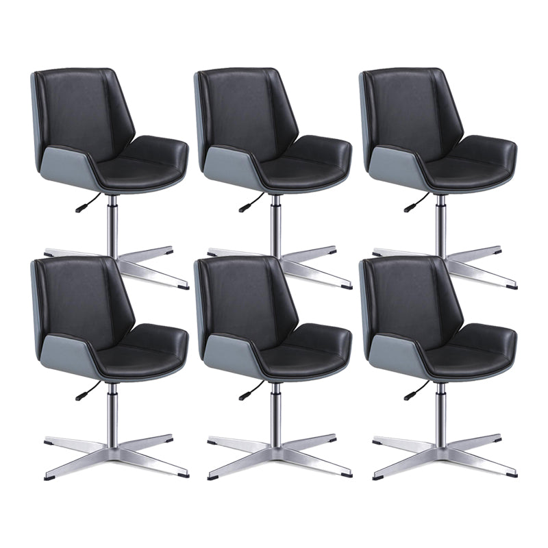 Silla de escritorio de estilo moderno, silla de oficina con respaldo medio/alto para ordenador de cuero