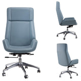 モダンスタイルのデスクチェアレザーコンピューターミッド/ハイバックオフィスチェア