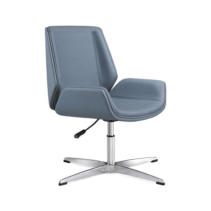 Silla de escritorio de estilo moderno, silla de oficina con respaldo medio/alto para ordenador de cuero