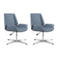 Silla de escritorio de estilo moderno, silla de oficina con respaldo medio/alto para ordenador de cuero