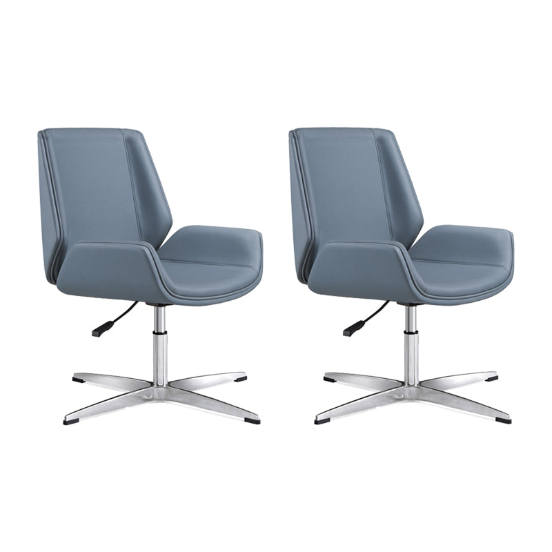 Silla de escritorio de estilo moderno, silla de oficina con respaldo medio/alto para ordenador de cuero
