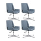 Silla de escritorio de estilo moderno, silla de oficina con respaldo medio/alto para ordenador de cuero