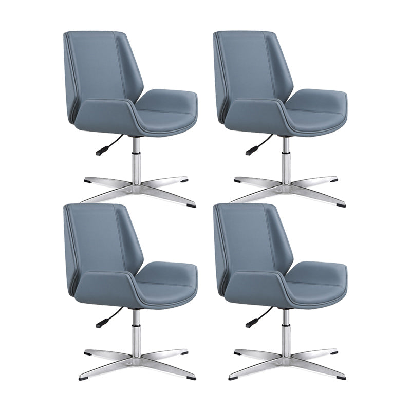 Silla de escritorio de estilo moderno, silla de oficina con respaldo medio/alto para ordenador de cuero