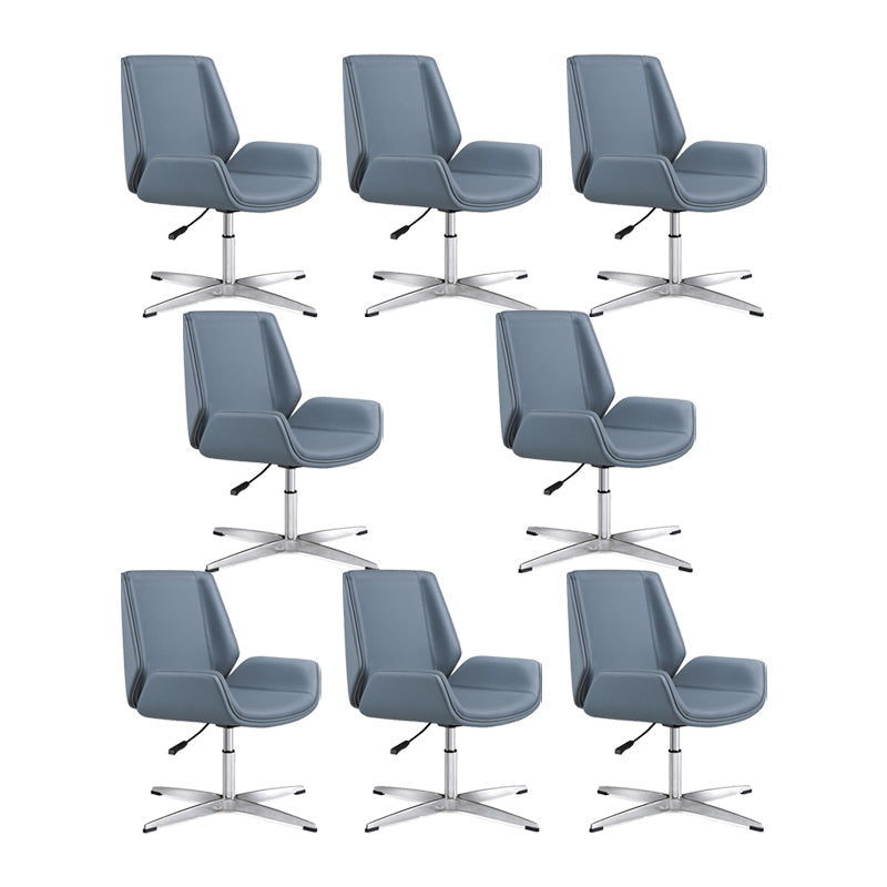 Silla de escritorio de estilo moderno, silla de oficina con respaldo medio/alto para ordenador de cuero
