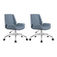 Silla de escritorio de estilo moderno, silla de oficina con respaldo medio/alto para ordenador de cuero