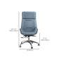 Silla de escritorio de estilo moderno, silla de oficina con respaldo medio/alto para ordenador de cuero