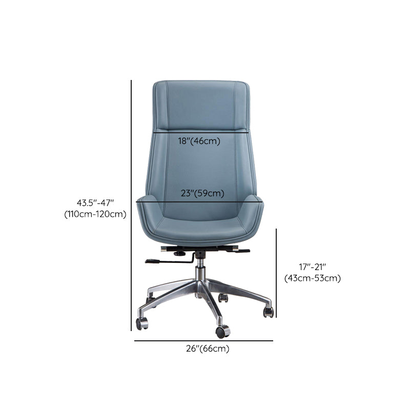 Silla de escritorio de estilo moderno, silla de oficina con respaldo medio/alto para ordenador de cuero
