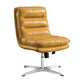 Mid Back Armless Desk Chair Modern Faux Leather Office Chair Yellow 1 Piece Casters Not Included Clearhalo 'furn' 'furn_office_chair' 'Furniture' 'Office Chairs' 'Office Furniture' 'office_chair' 6267791