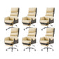 Modern Slide High Back Office Chair Leather Executive Chair with Footrest Beige 6 Piece Set Clearhalo 'furn' 'furn_office_chair' 'Furniture' 'Office Chairs' 'Office Furniture' 'office_chair' 6267819
