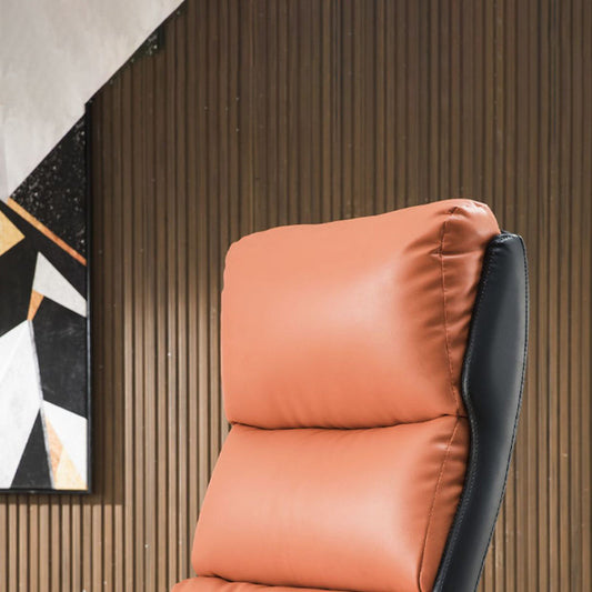 Modern Slide High Back Office Chair Leather Executive Chair with Footrest Clearhalo 'furn' 'furn_office_chair' 'Furniture' 'Office Chairs' 'Office Furniture' 'office_chair' 6267820