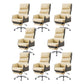 Modern Slide High Back Office Chair Leather Executive Chair with Footrest Beige 8 Piece Set Clearhalo 'furn' 'furn_office_chair' 'Furniture' 'Office Chairs' 'Office Furniture' 'office_chair' 6267821
