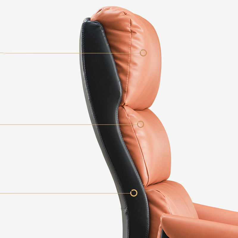 Modern Slide High Back Office Chair Leather Executive Chair with Footrest Clearhalo 'furn' 'furn_office_chair' 'Furniture' 'Office Chairs' 'Office Furniture' 'office_chair' 6267824