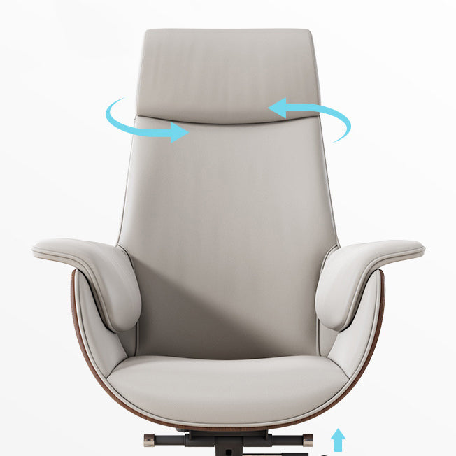 Modern & Contemporary Upholstered Chair Leather Task High Back Chair Clearhalo 'furn' 'furn_office_chair' 'Furniture' 'Office Chairs' 'Office Furniture' 'office_chair' 6267873