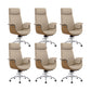 Modern & Contemporary Upholstered Chair Leather Task High Back Chair Khaki 6 Piece Set Star Base Clearhalo 'furn' 'furn_office_chair' 'Furniture' 'Office Chairs' 'Office Furniture' 'office_chair' 6267874