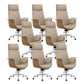 Modern & Contemporary Upholstered Chair Leather Task High Back Chair Khaki 8 Piece Set Star Base Clearhalo 'furn' 'furn_office_chair' 'Furniture' 'Office Chairs' 'Office Furniture' 'office_chair' 6267876