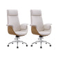 Modern & Contemporary Upholstered Chair Leather Task High Back Chair White 2 Piece Set Star Base Clearhalo 'furn' 'furn_office_chair' 'Furniture' 'Office Chairs' 'Office Furniture' 'office_chair' 6267879