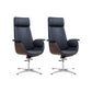 Modern & Contemporary Upholstered Chair Leather Task High Back Chair Black 2 Piece Set 4-Star Clearhalo 'furn' 'furn_office_chair' 'Furniture' 'Office Chairs' 'Office Furniture' 'office_chair' 6267891