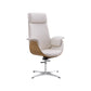 Modern & Contemporary Upholstered Chair Leather Task High Back Chair White 1 Piece 4-Star Clearhalo 'furn' 'furn_office_chair' 'Furniture' 'Office Chairs' 'Office Furniture' 'office_chair' 6267895