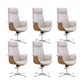 Modern & Contemporary Upholstered Chair Leather Task High Back Chair White 6 Piece Set 4-Star Clearhalo 'furn' 'furn_office_chair' 'Furniture' 'Office Chairs' 'Office Furniture' 'office_chair' 6267898