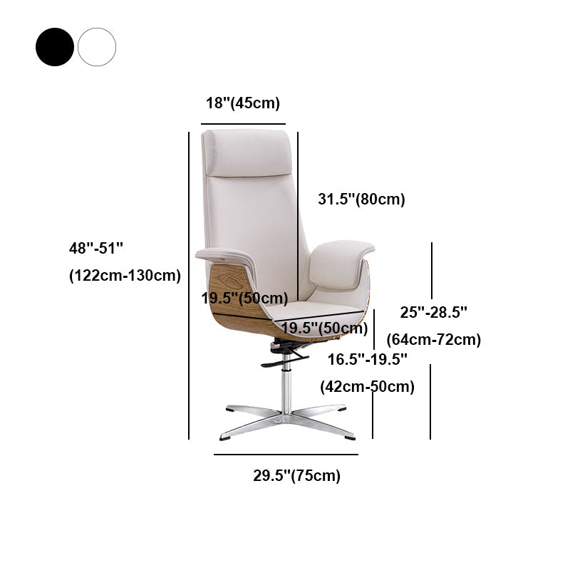 Modern & Contemporary Upholstered Chair Leather Task High Back Chair Clearhalo 'furn' 'furn_office_chair' 'Furniture' 'Office Chairs' 'Office Furniture' 'office_chair' 6267900