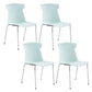 Contemporary No Wheels Desk Chair Plastic Armless Conference Chair Green 4 Piece Set Four Legs Clearhalo 'furn' 'furn_office_chair' 'Furniture' 'Office Chairs' 'Office Furniture' 'office_chair' 6267905