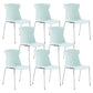 Contemporary No Wheels Desk Chair Plastic Armless Conference Chair Green 8 Piece Set Four Legs Clearhalo 'furn' 'furn_office_chair' 'Furniture' 'Office Chairs' 'Office Furniture' 'office_chair' 6267909