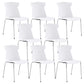 Contemporary No Wheels Desk Chair Plastic Armless Conference Chair White 8 Piece Set Four Legs Clearhalo 'furn' 'furn_office_chair' 'Furniture' 'Office Chairs' 'Office Furniture' 'office_chair' 6267921