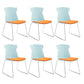 Contemporary No Wheels Desk Chair Plastic Armless Conference Chair Green 6 Piece Set Sled Clearhalo 'furn' 'furn_office_chair' 'Furniture' 'Office Chairs' 'Office Furniture' 'office_chair' 6267929