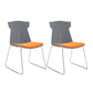Contemporary No Wheels Desk Chair Plastic Armless Conference Chair Grey 2 Piece Set Sled Clearhalo 'furn' 'furn_office_chair' 'Furniture' 'Office Chairs' 'Office Furniture' 'office_chair' 6267932