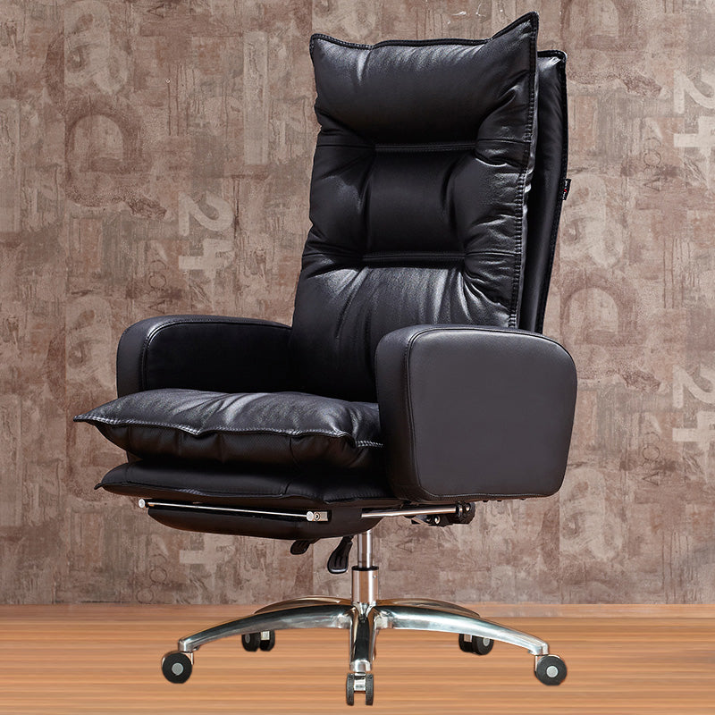 Fauteuil contemporain à mécanisme d'inclinaison, fauteuil pivotant à dossier haut