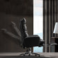 Fauteuil contemporain à mécanisme d'inclinaison, fauteuil pivotant à dossier haut