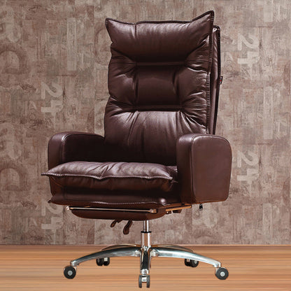 Fauteuil contemporain à mécanisme d'inclinaison, fauteuil pivotant à dossier haut