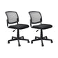 Contemporary Ergonomic Armless Chair Mid-Back Adjustable Desk Chair Black 2 Piece Set Nylon Clearhalo 'furn' 'furn_office_chair' 'Furniture' 'Office Chairs' 'Office Furniture' 'office_chair' 6268041