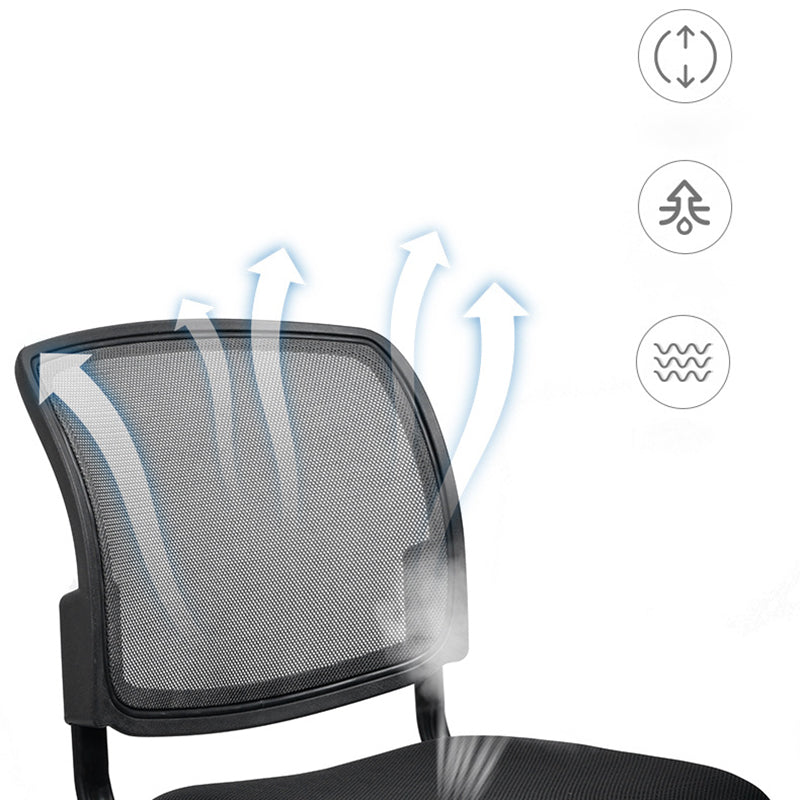 Contemporary Ergonomic Armless Chair Mid-Back Adjustable Desk Chair Clearhalo 'furn' 'furn_office_chair' 'Furniture' 'Office Chairs' 'Office Furniture' 'office_chair' 6268044