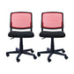 Contemporary Ergonomic Armless Chair Mid-Back Adjustable Desk Chair Red 2 Piece Set Nylon Clearhalo 'furn' 'furn_office_chair' 'Furniture' 'Office Chairs' 'Office Furniture' 'office_chair' 6268065