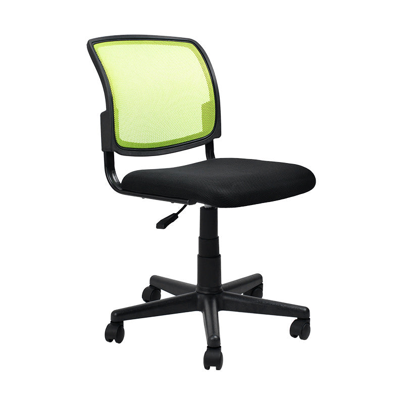 Contemporary Ergonomic Armless Chair Mid-Back Adjustable Desk Chair Green 1 Piece Nylon Clearhalo 'furn' 'furn_office_chair' 'Furniture' 'Office Chairs' 'Office Furniture' 'office_chair' 6268078