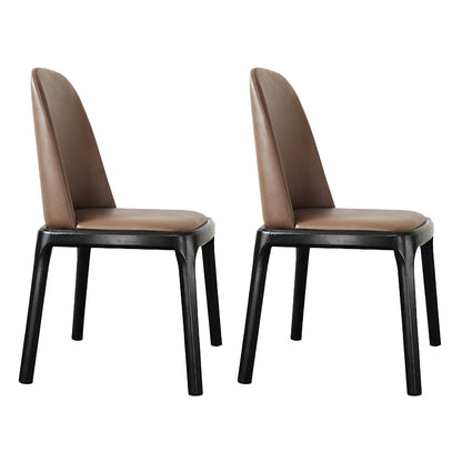 Traditional Chair Wood Solid Back Dining Room Chair for Home Armless 2 Piece Set Clearhalo 'Dining Chairs' 'Dining Tables & Seating' 'dining_chair' 'furn' 'furn_dining_chair' 'Furniture' 'Kitchen & Dining Furniture' 6268224