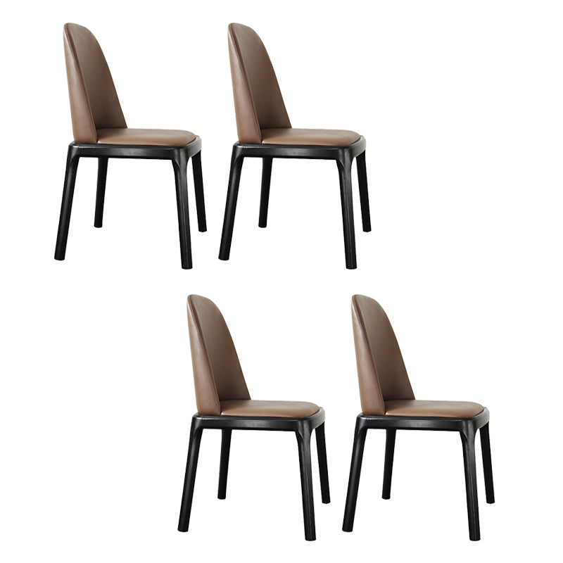 Traditional Chair Wood Solid Back Dining Room Chair for Home Armless 4 Piece Set Clearhalo 'Dining Chairs' 'Dining Tables & Seating' 'dining_chair' 'furn' 'furn_dining_chair' 'Furniture' 'Kitchen & Dining Furniture' 6268226