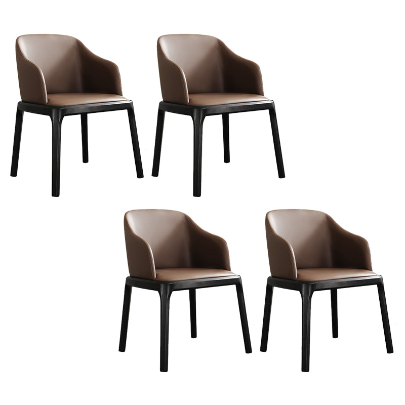 Traditional Chair Wood Solid Back Dining Room Chair for Home With Arms 4 Piece Set Clearhalo 'Dining Chairs' 'Dining Tables & Seating' 'dining_chair' 'furn' 'furn_dining_chair' 'Furniture' 'Kitchen & Dining Furniture' 6268233