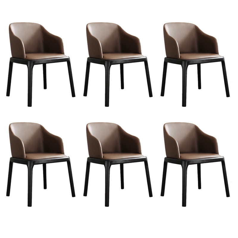 Traditional Chair Wood Solid Back Dining Room Chair for Home With Arms 6 Piece Set Clearhalo 'Dining Chairs' 'Dining Tables & Seating' 'dining_chair' 'furn' 'furn_dining_chair' 'Furniture' 'Kitchen & Dining Furniture' 6268235